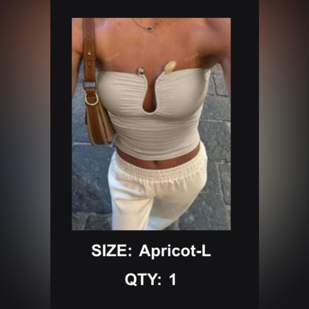 SHEIN Apricot Crop Top
